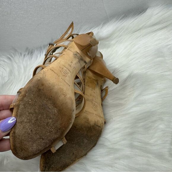 Loeffler Randall Paige Mesh Nude Strappy Heel 7.5 - Picture 4 of 9